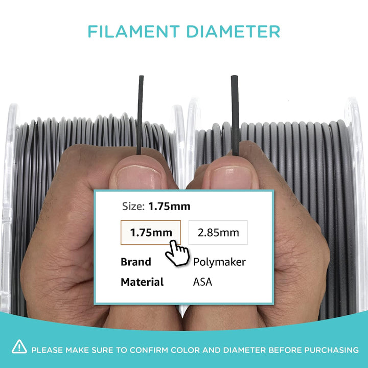 Polymaker PolyLite ASA Grau - 1.75mm - 1kg