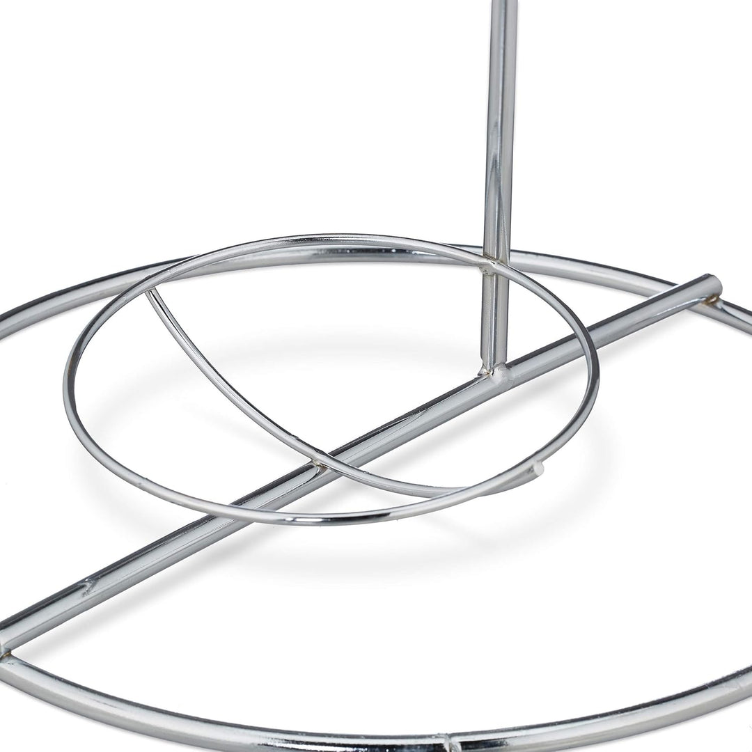 Relaxdays 10 x Obsthalter Spirale Metall, Korb für Orangen und Äpfel, Platz für 7 Stück, HxBxT 48 x