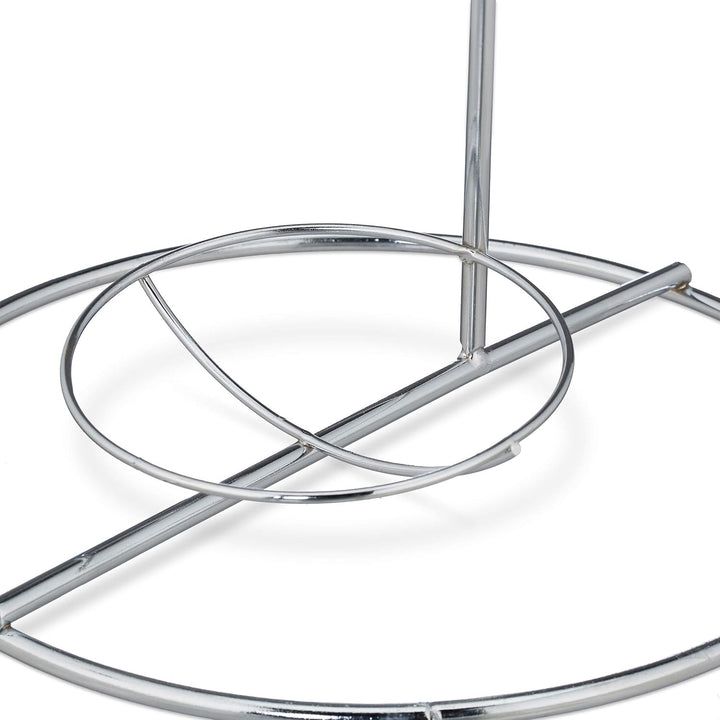 Relaxdays 10 x Obsthalter Spirale Metall, Korb für Orangen und Äpfel, Platz für 7 Stück, HxBxT 48 x