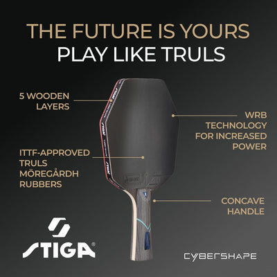 STIGA Tischtennisschläger Cybershape Future, Revolutionärer 3-Sterne-Tischtennisschläger mit Sechsec