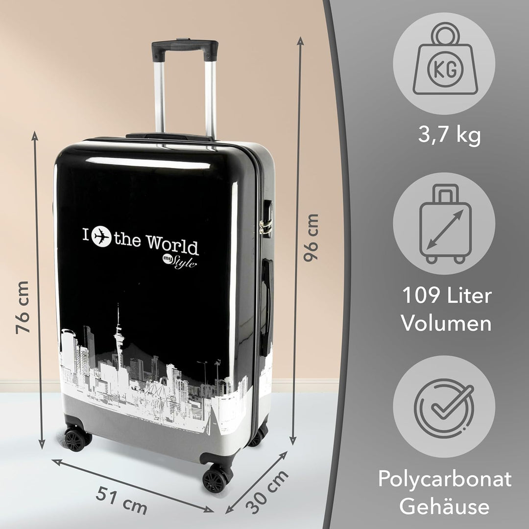 Xonic Reisekoffer – Koffer gross mit Rollen als Hartschalenkoffer – Trolley in Grösse M L XL oder im
