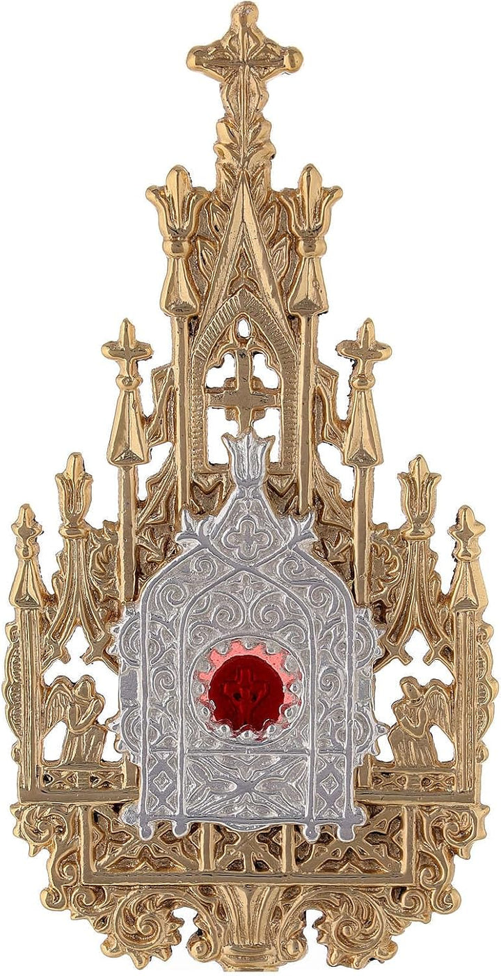 Holyart Monstranzen und Reliquiare aus Metall: Mini Reliquiar zweifarbigen Messing gotischen Stil 22