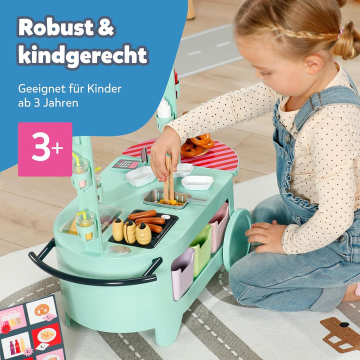BABY born Snack Shop, Essensstand für Puppen mit Soundeffekten, 25 Verschiedene Fastfood-Snacks, 835
