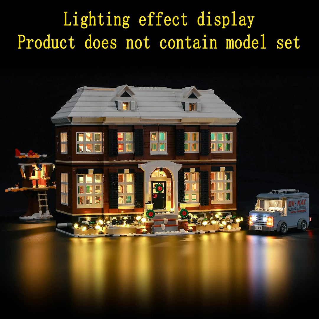 GEAMENT LED Licht-Set Kompatibel mit Lego Ideas Home Alone Exklusives Bauset - Beleuchtungsset für I