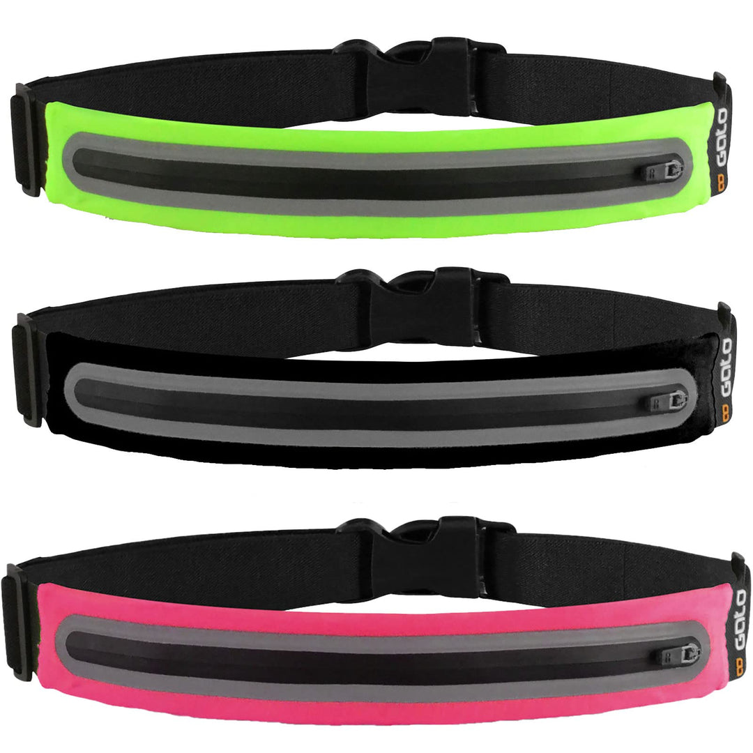 GATO SPORTS BELT |GSB02| Wetterfester, dehnbarer Sportgürtel mit grosser Tasche, Farbe:Pink, Pink
