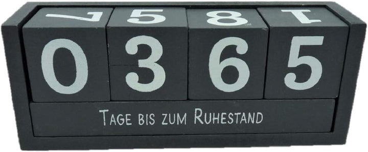 Countdown Würfel Holz 18,5 x 7 cm Tageszähler Grau