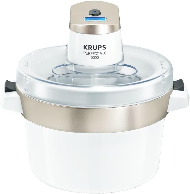 Krups GVS241 Eismaschine Venice Perfect Mix | 1L hausgemachtes Eis, Sorbet, Frozen Jogurth | Ohne Ko