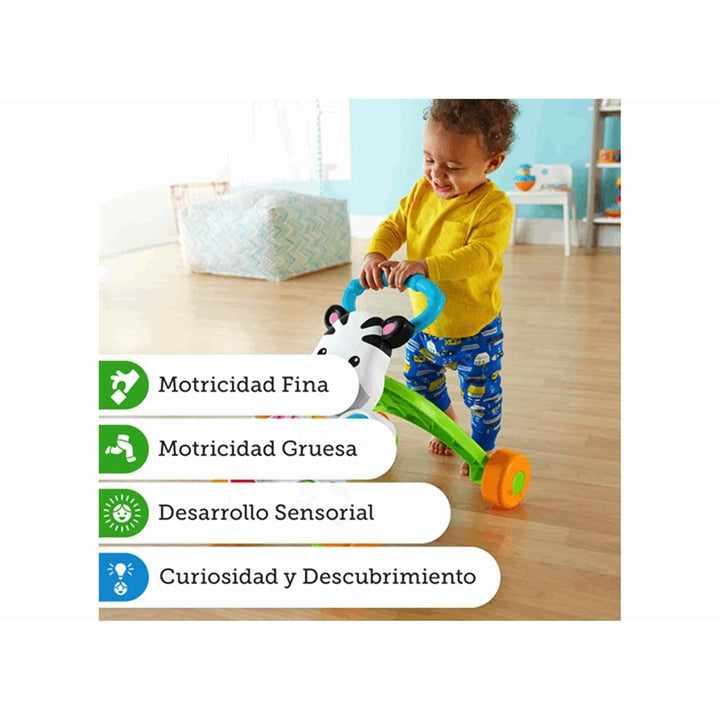 Fisher-Price Lern mit mir - Zebra Lauflernwagen, musikalisches Aktivitäts- und Gehspielzeug mit Lern