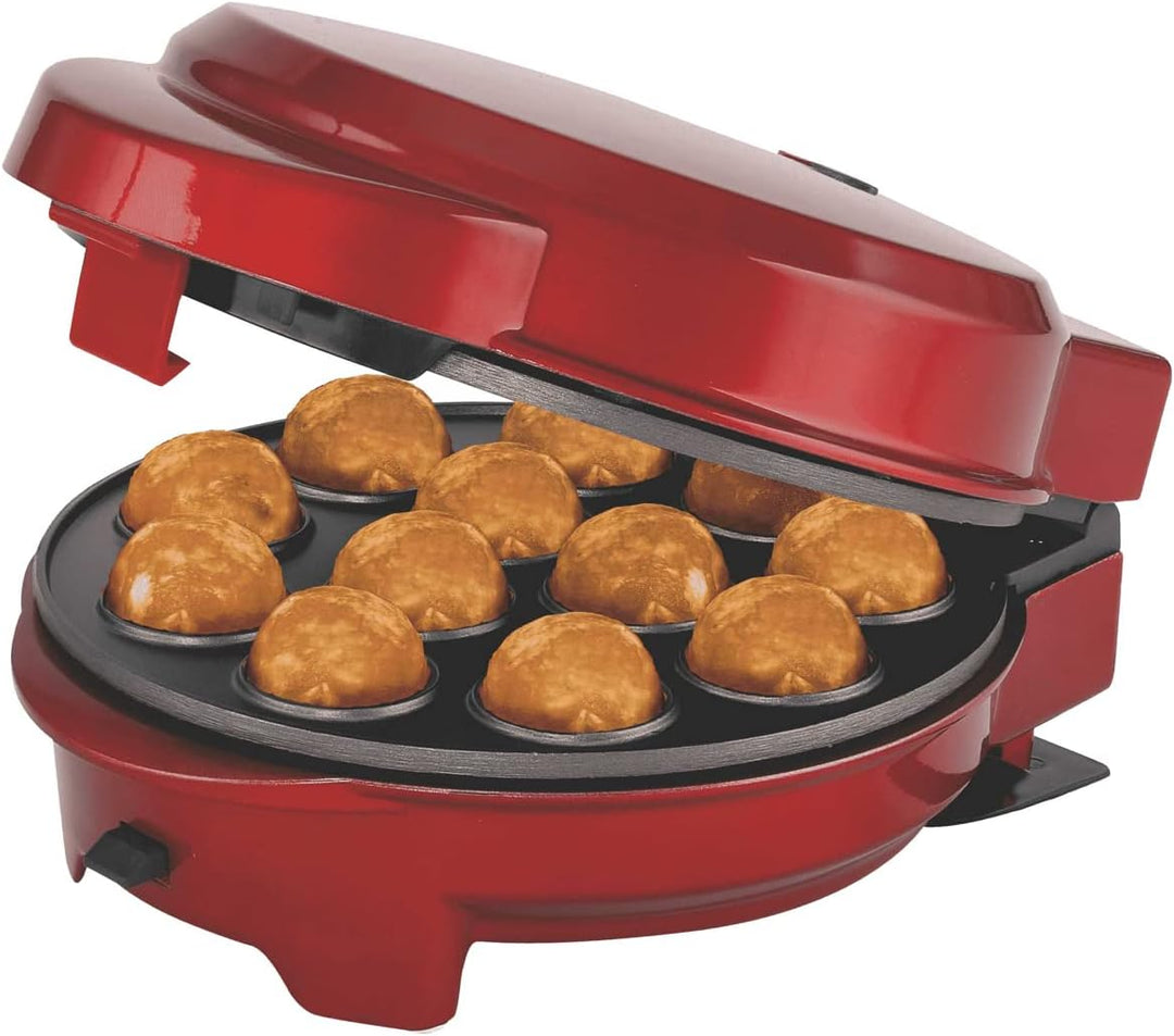 Epig 3-in-1 Cake Maker Donut-, Muffin-,Cup- und Popcake-Maker 3 auswechselbare Backplatten, Rot Meta