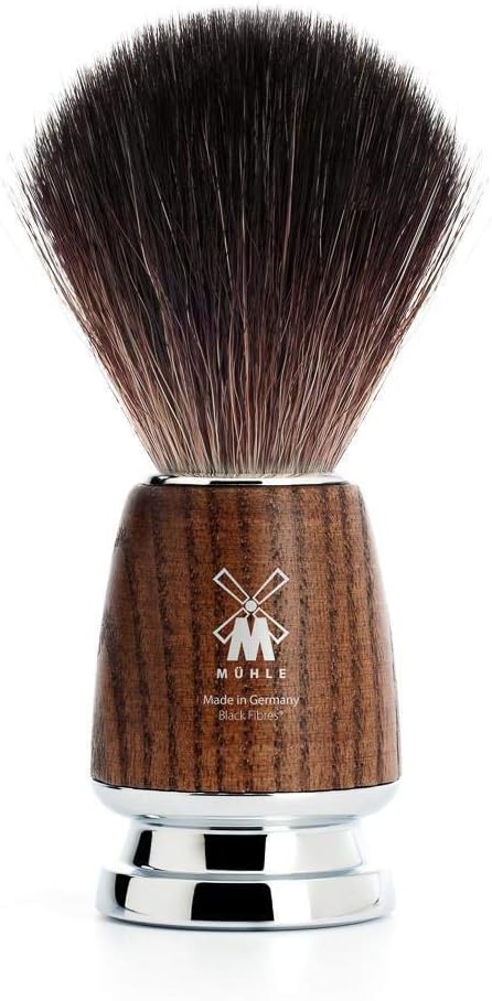 MÜHLE Rasierset - Rytmo Serie - Black Fibre - Rasierhobel - Eschenholz dunkel