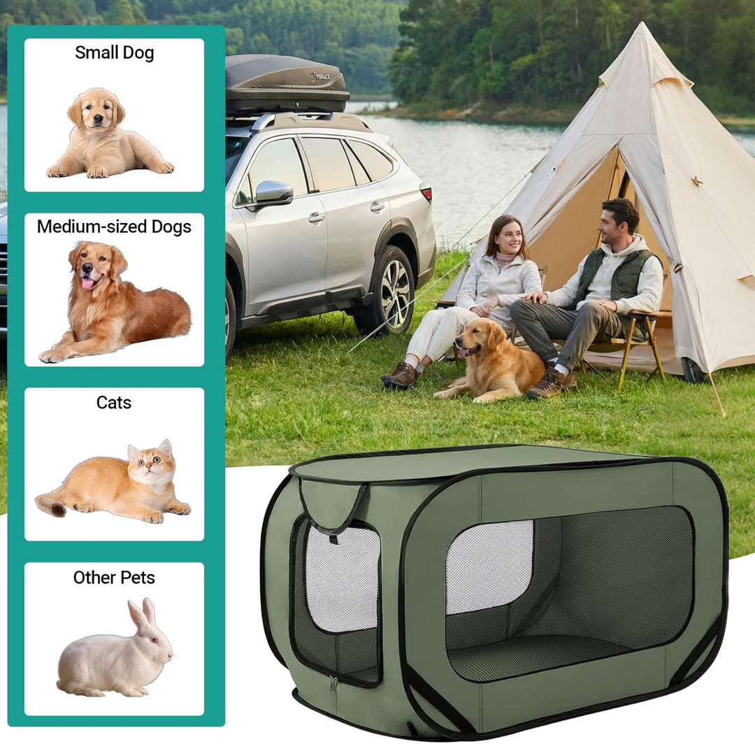92 * 52 * 52 cm Hundetasche Netzstoff Faltbar Oxford-Gewebe Hundetransportbox Atmungsaktiv tragbar t