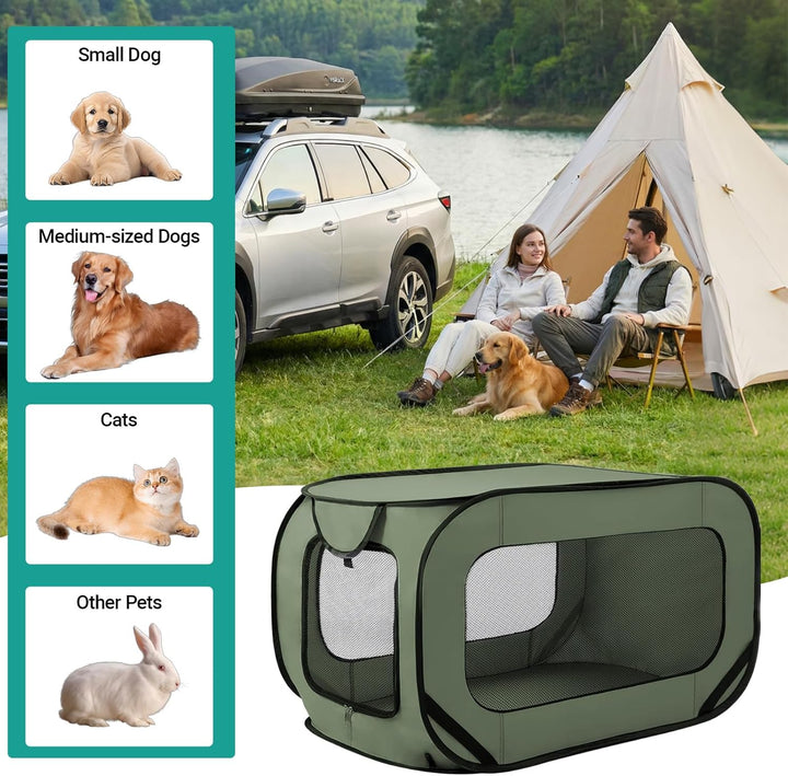 92 * 52 * 52 cm Hundetasche Netzstoff Faltbar Oxford-Gewebe Hundetransportbox Atmungsaktiv tragbar t