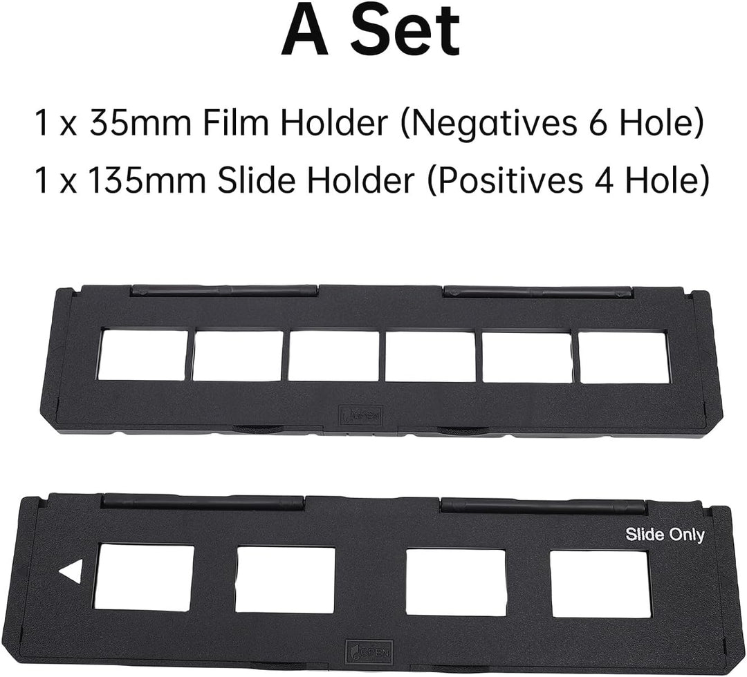 Filmscanner-Halterungsset, 135-mm-Dia-4-Loch- und 35-mm-Langschubladen-Dia-Negativfilmhalter 6-Loch,
