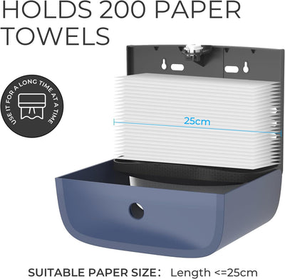 PLUSSEN Papierhandtuchspender, Handtuchspender für das Badezimmer, an der Wand, Z gefaltete Serviett