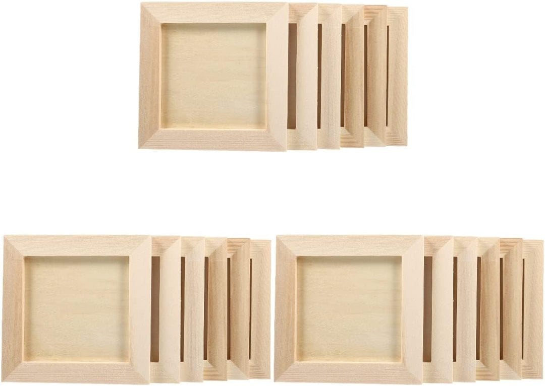 NUOBESTY Rustikale Bilderrahmen 18 STK Unlackiertes Holz Unlackiertes Holz Bilderrahmen DIY Holz Bil