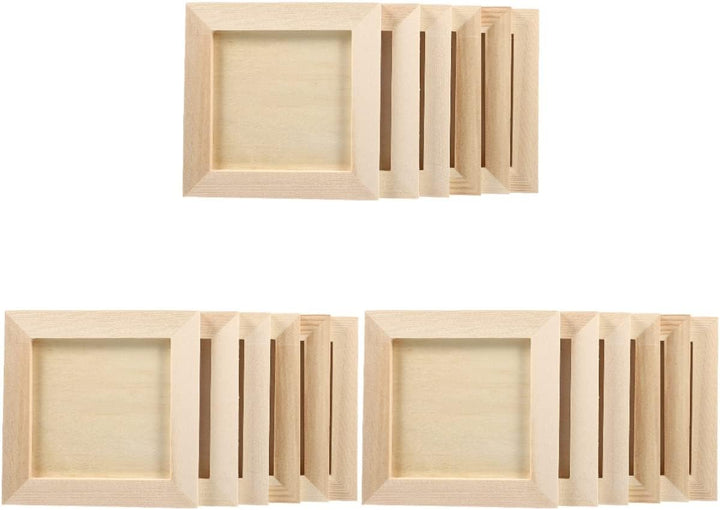 NUOBESTY Rustikale Bilderrahmen 18 STK Unlackiertes Holz Unlackiertes Holz Bilderrahmen DIY Holz Bil