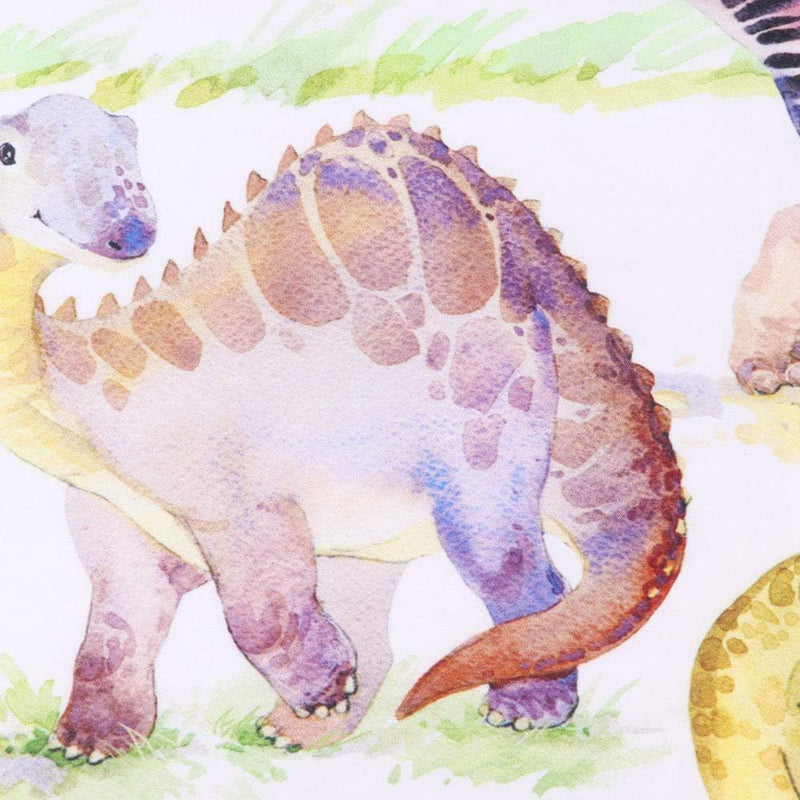 Loussiesd Cartoon Muster Bettwäsche Set Kinder Kids Dinosaurier Bettbezug mit 2 Kissenbezug 3 teilig