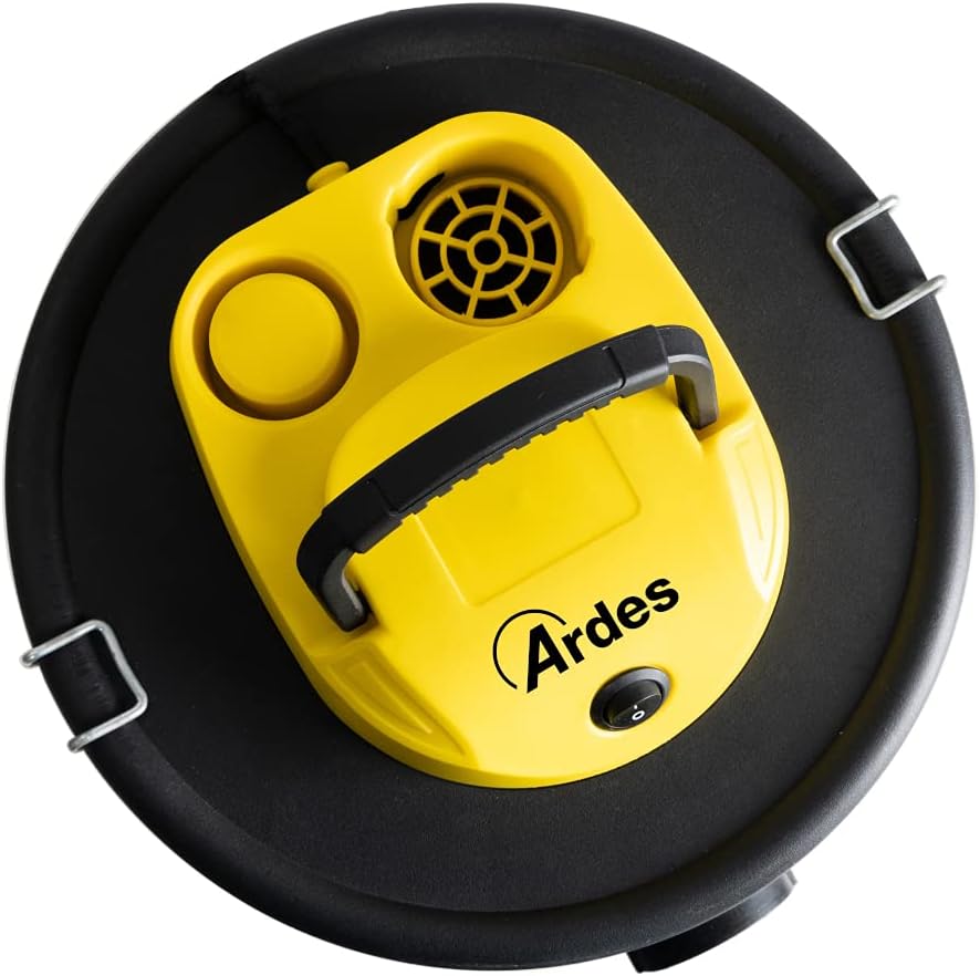 ARDES - AR4A12 ASHPIRO 12 Professioneller Aschesauger, 12-l-Behälter, waschbarer Vliesfilter, Asches