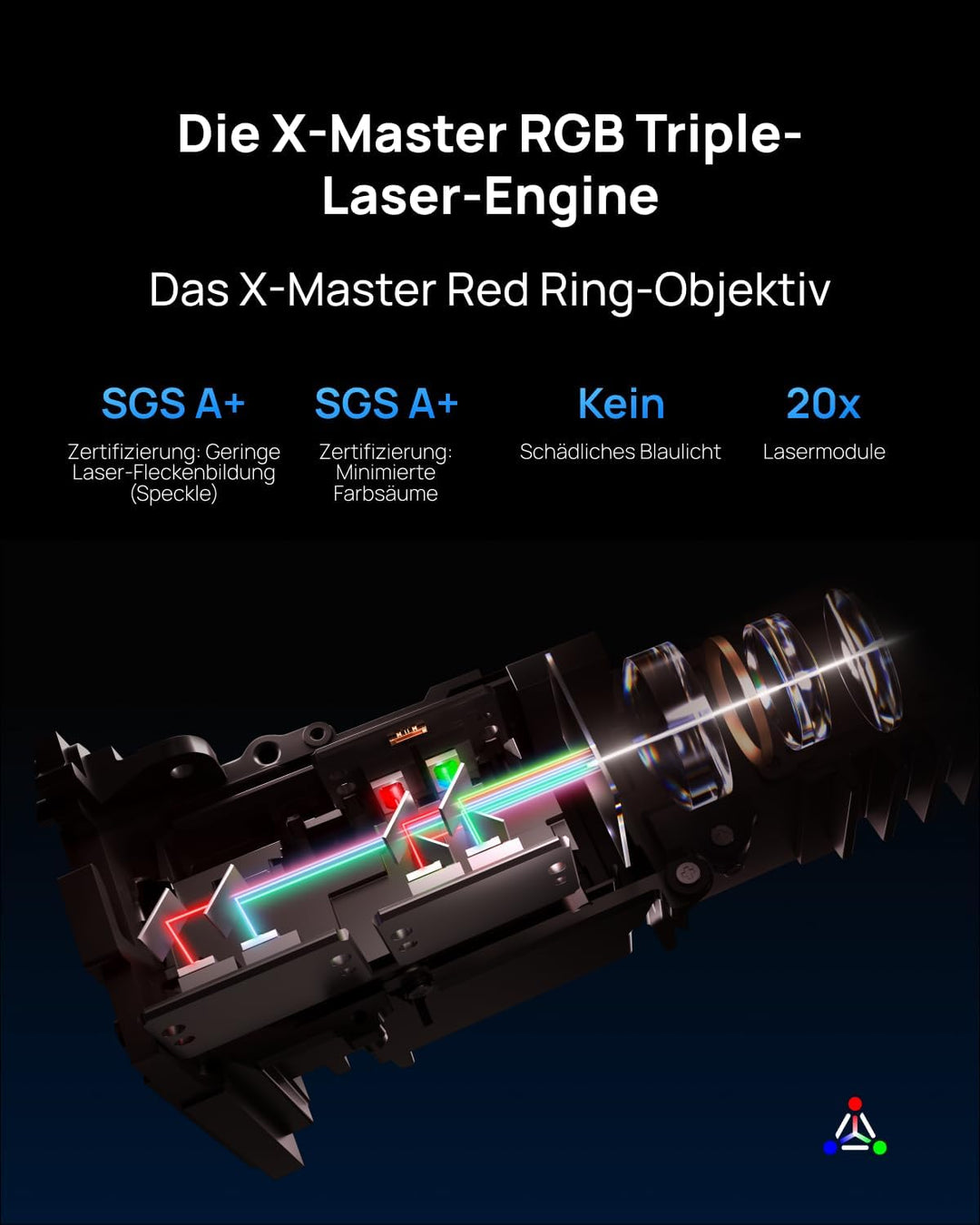 XGIMI Horizon 20 4K RGB Triple Laser Heimkino Beamer, 3200 ISO Lumen, Google TV mit lizenziertem Net