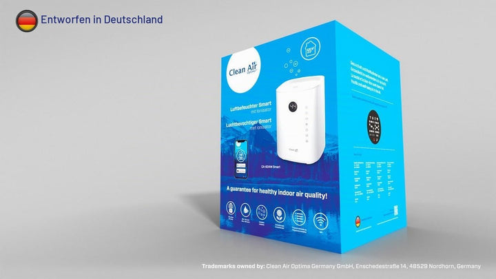 Clean Air Optima CA-604 - Luftbefeuchter mit Ionisator - Befeuchtungsleistung max. 400 ml/h - Wasser