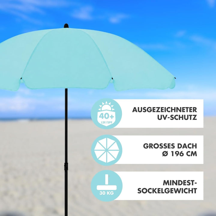 derby Strandschirm Mittelmast, hellblau