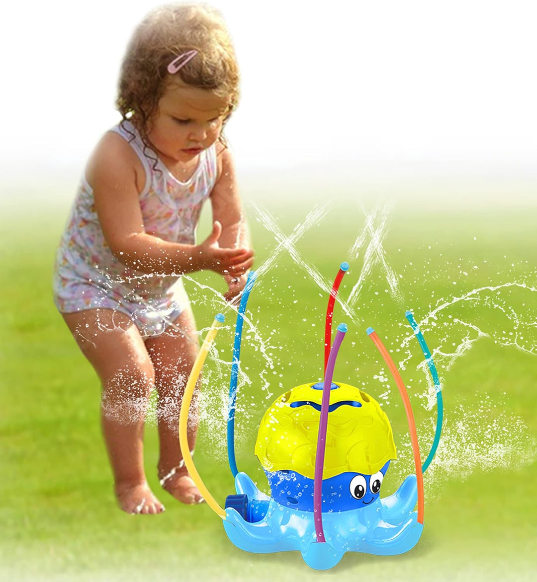 JAMARA 466800 Mc Fizz Wassersprinkler Oktopus-Schnelle Installation, Verbindung zu Standard Schlauch