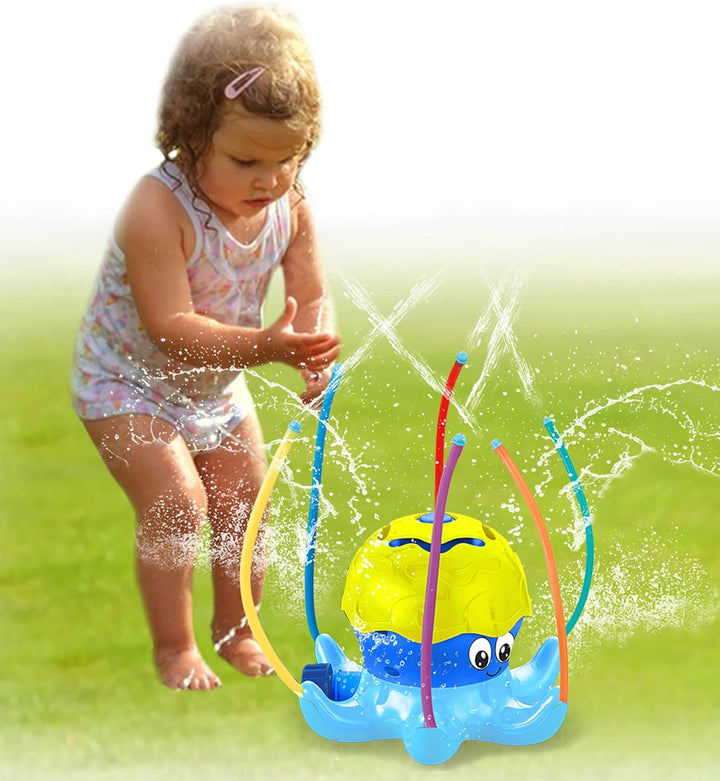 JAMARA 466800 Mc Fizz Wassersprinkler Oktopus-Schnelle Installation, Verbindung zu Standard Schlauch