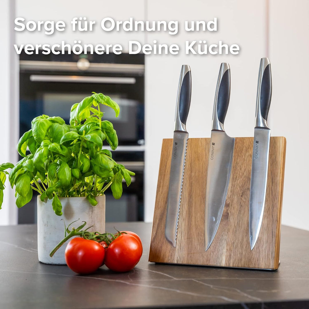 Coninx Magnet Messerblock ohne Messer 22x23CM | Magnetischer Messerblock unbestückt zur sicheren, sa