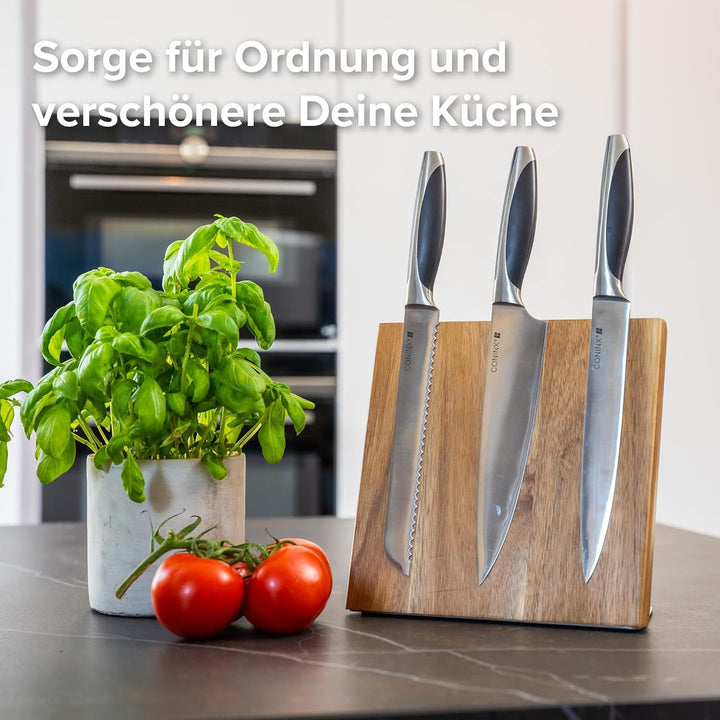 Coninx Magnet Messerblock ohne Messer 22x23CM | Magnetischer Messerblock unbestückt zur sicheren, sa