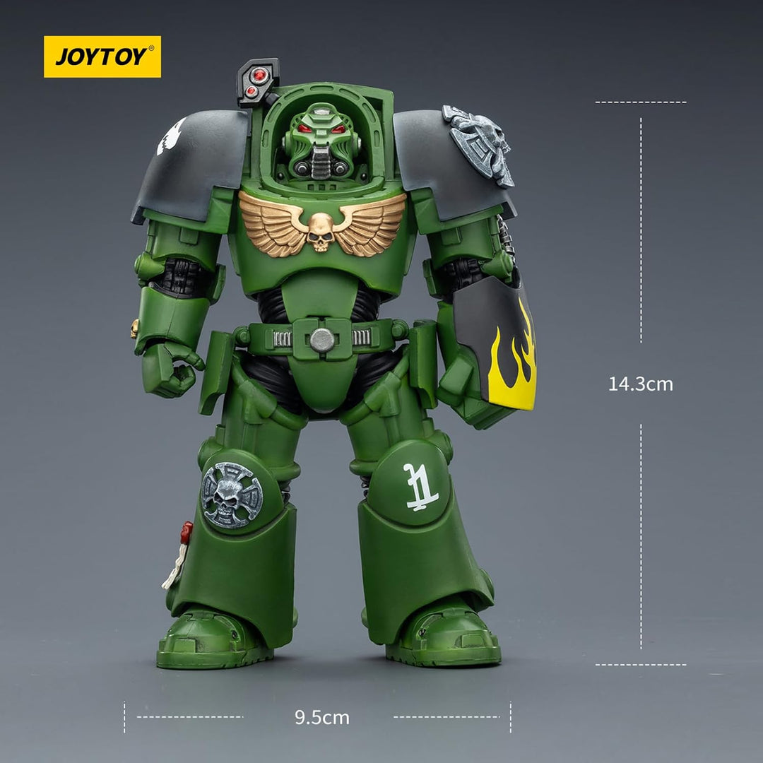 JOYTOY Warhammer 40K Salamanders Terminator 2 with Power Fist and Storm Bolter 1/18 Action Figur，Sam
