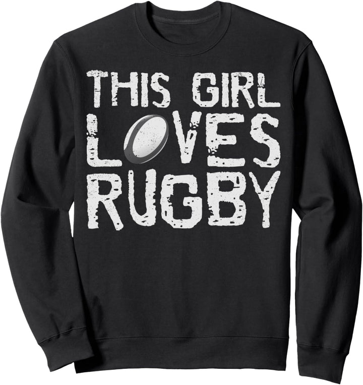 This Girl Loves Rugby Sports Quanco Athlete Gift Sweatshirt