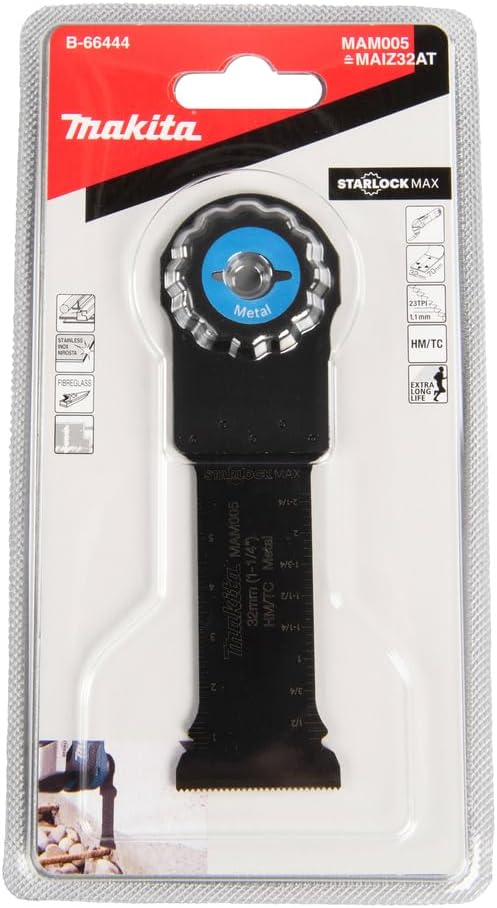 Makita B-66444 Starlock Max HM/TC Tauchsägeblatt 32 mm MAM005 metal, für Stahl, Edelstahl, Fiberglas
