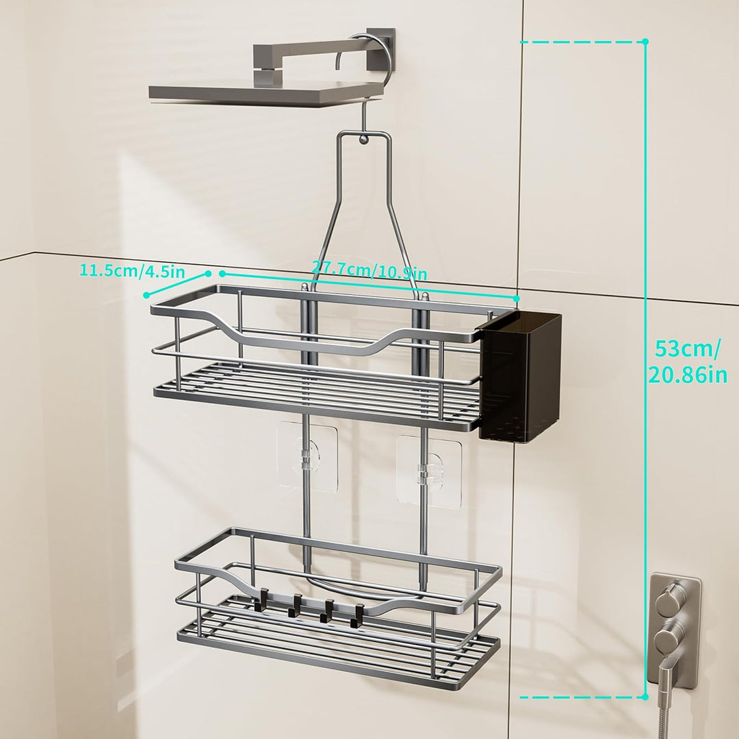 HapiRm Duschablage zum Hängen - Duschregal zum Hängen 360° Verstellbarer Haken für das Badezimmer mi