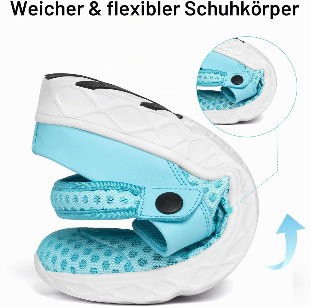 SAGUARO Unisex Clogs Sommer Hausschuhe Leicht Gartenschuhe Gr. 36-48 36 EU Hellblau, 36 EU Hellblau