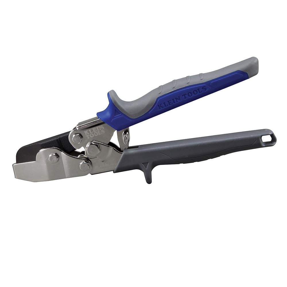 Klein Tools HVAC Werkzeug V Kerbe für Leitungen und Blech, schneidet 30 Grad V, blau/grau, 86526