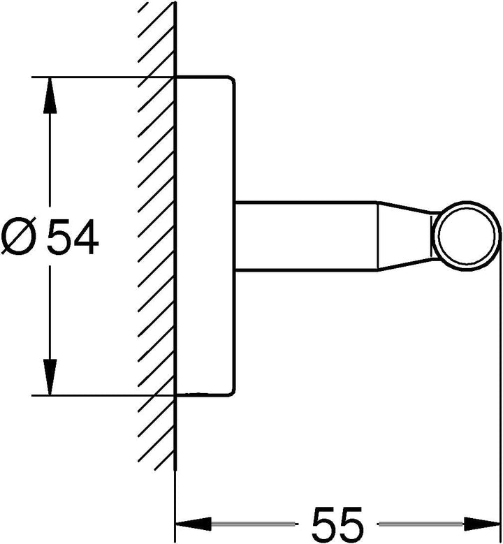 GROHE Bau Cosmopolitan - Bademantelhaken (Metall, Verdeckte Befestigung, langlebige Oberfläche), chr