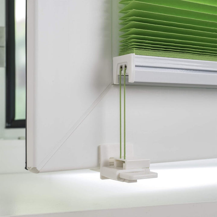 Liedeco® Plissee verspannt mit Klemmträger / 90 x 150 cm Apple Green (grün) (Breite x Höhe) / lichtd