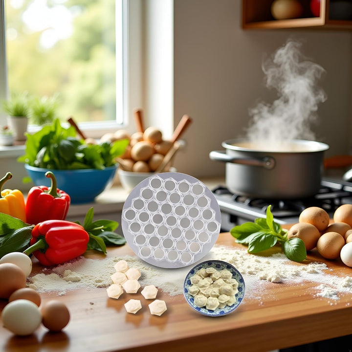 Ravioli-Knödelform, Ravioli-Knödelform, russischer Pelmeni-Maker, 37 Löcher, Metall-Ravioli-Macher,