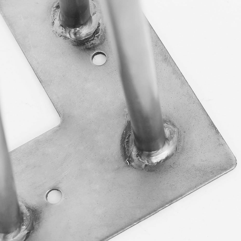 Melko 4 Stück Hairpin Legs Haarnadel Tischbeine aus 12 mm Stahl Tischfuss inkl. Bodenschoner, Höhe 4