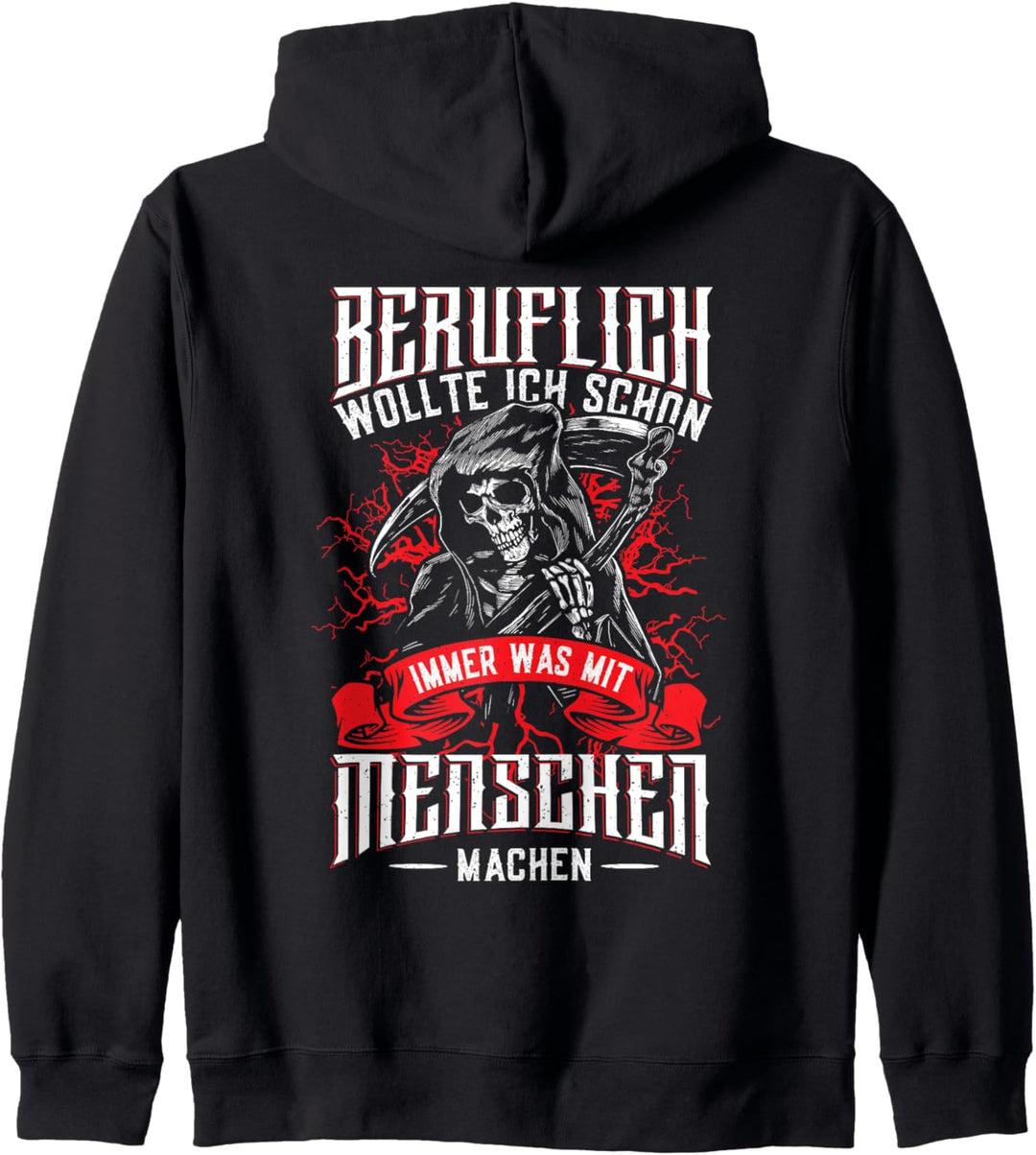 Sensenmann Mit Sense Beruflich Wollte Ich Kapuzenjacke