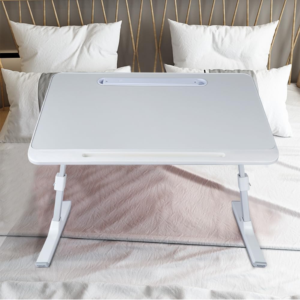 OHMG Betttisch, Laptop-Ständer, faltbar, höhenverstellbar, grosser Betttisch zum Arbeiten, Lesen und