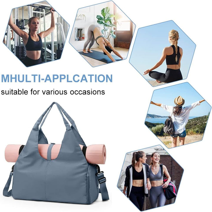 Sporttasche, Reisetasche mit Schuhfach & Nassfach, Gross Gym Tasche für Damen und Herren, wasserdich