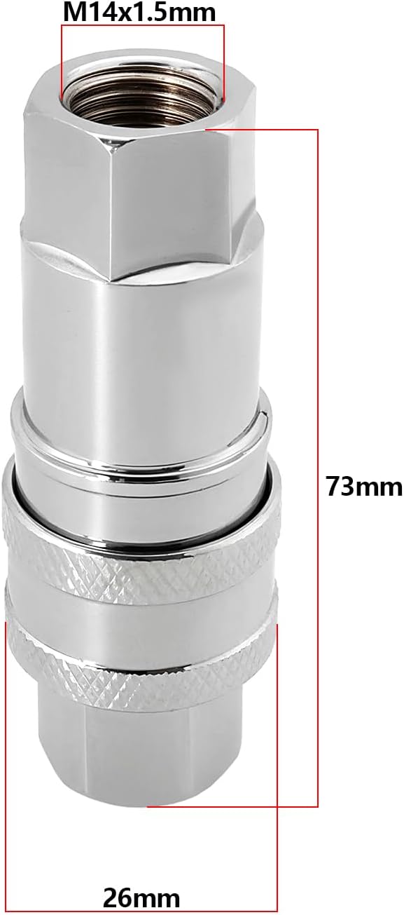 1 Stück M14 X 1,5 Mm Hydraulikanschluss aus Kohlenstoffstahl Schnellanschluss-Hochdruckreiniger-Adap