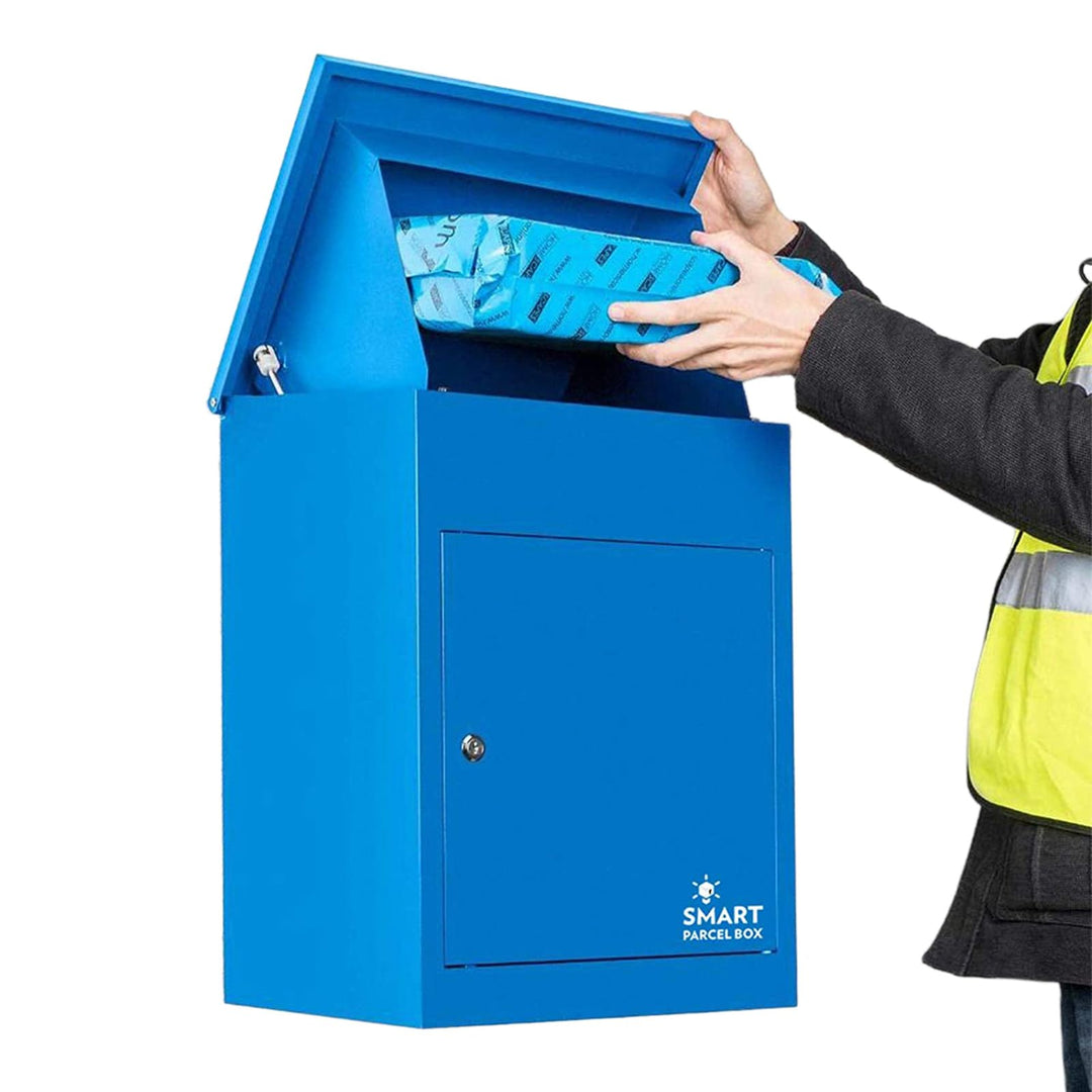 SMART PARCEL BOX Paketbox, Paketbriefkasten Wandmontage, Briefkasten mit Paketfach, Postbox für Pake