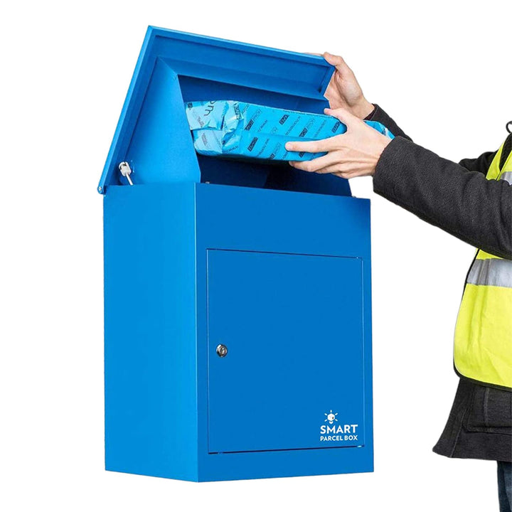 SMART PARCEL BOX Paketbox, Paketbriefkasten Wandmontage, Briefkasten mit Paketfach, Postbox für Pake