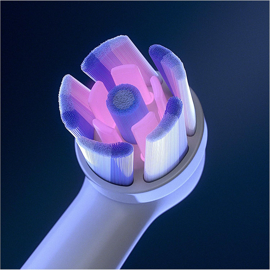 Oral-B iO Strahlendes Weiss Aufsteckbürsten für elektrische Zahnbürste, 2 Stück Weiss Alt 2 Stück, W
