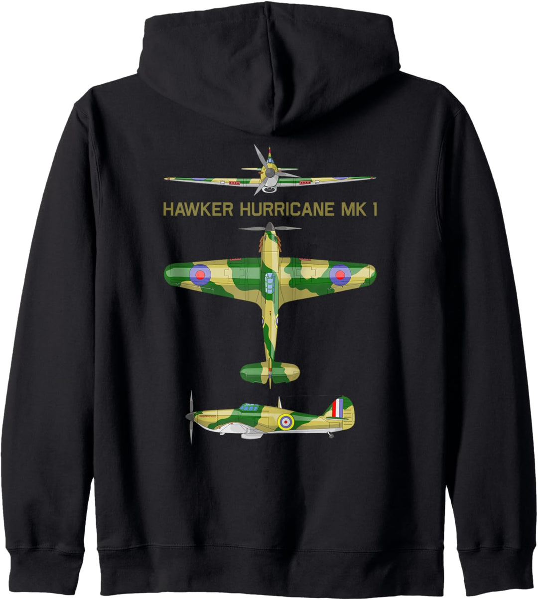Hawker Hurricane Mk 1 One Britisches WW2 Kampfflugzeug Kapuzenjacke