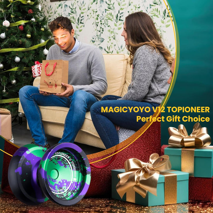 MAGICYOYO Reaktionsfähiges JoJo für Kinder, Pro JoJo V12 Finger Spin Yoyo für Tricks, Unreaktionsfäh
