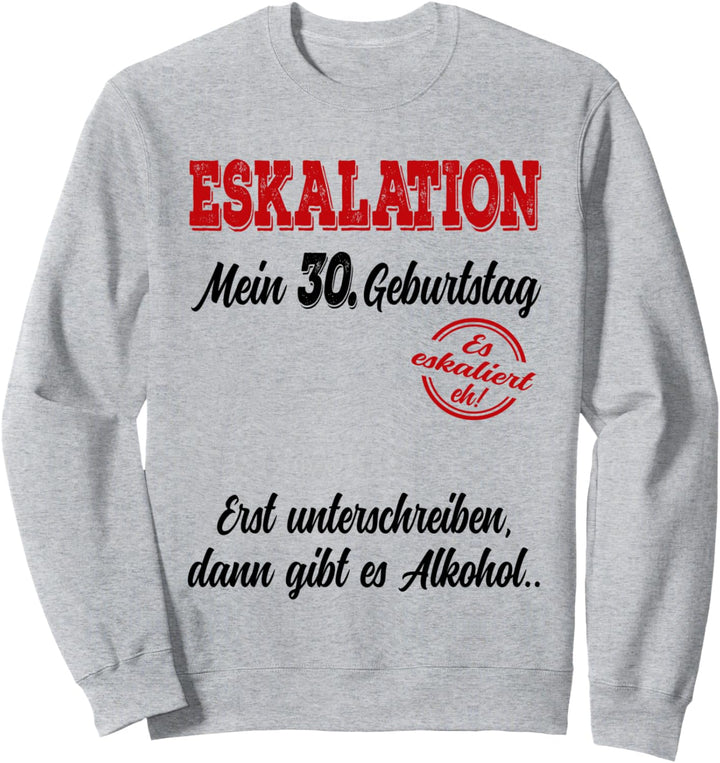 30. Geburtstag Mann Frau 30 Jahre Party Gästebuch Geschenk Sweatshirt