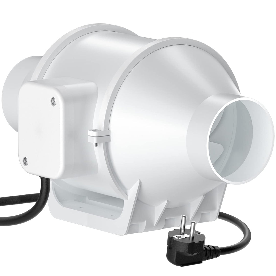 HG Power Rohrventilator 75mm, Abluftventilator 230V Leise Kanalventilator Energiesparend Badlüfter R